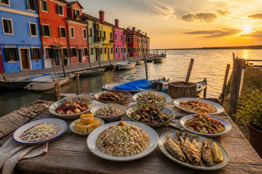 scopri i 12 piatti tradizionali della cucina di burano, autentici sapori della laguna nord che ogni viaggiatore appassionato di gastronomia deve conoscere.